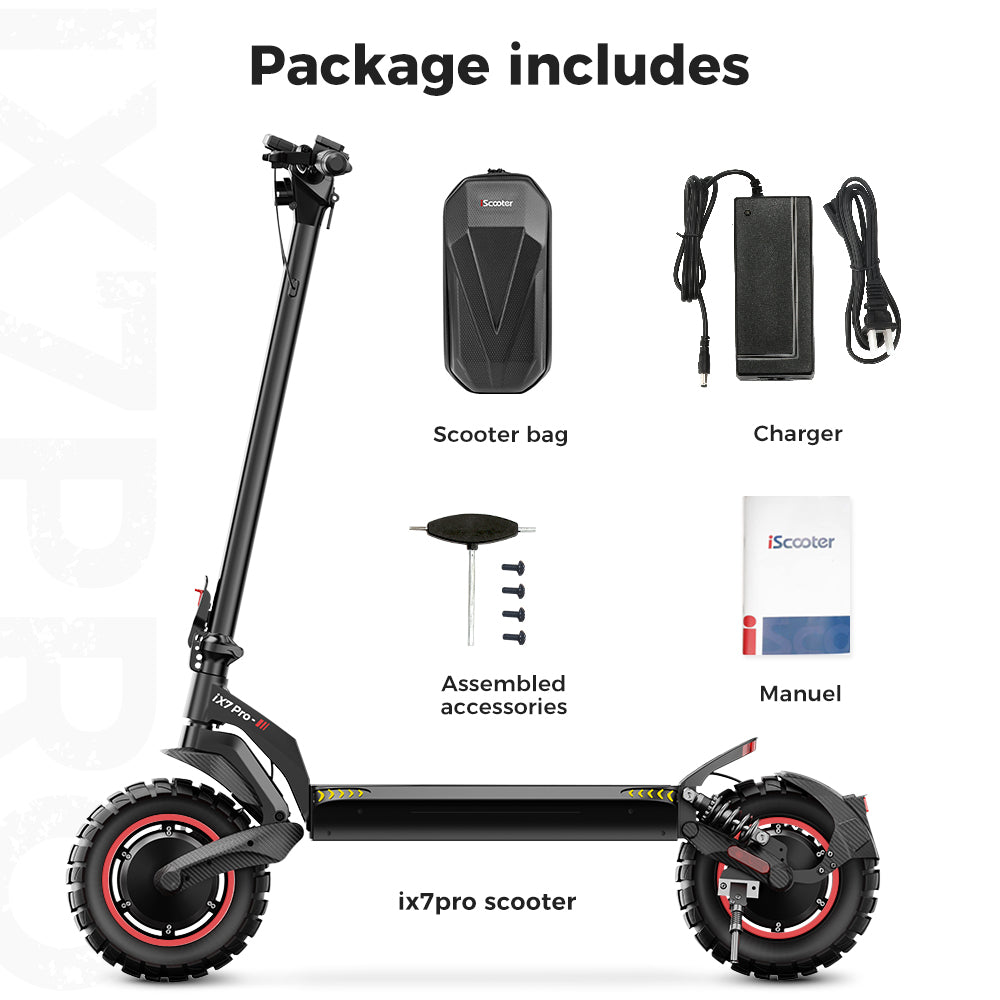 iScooter iX7 Pro Off Road Electric Scooter 2000W Peak Power