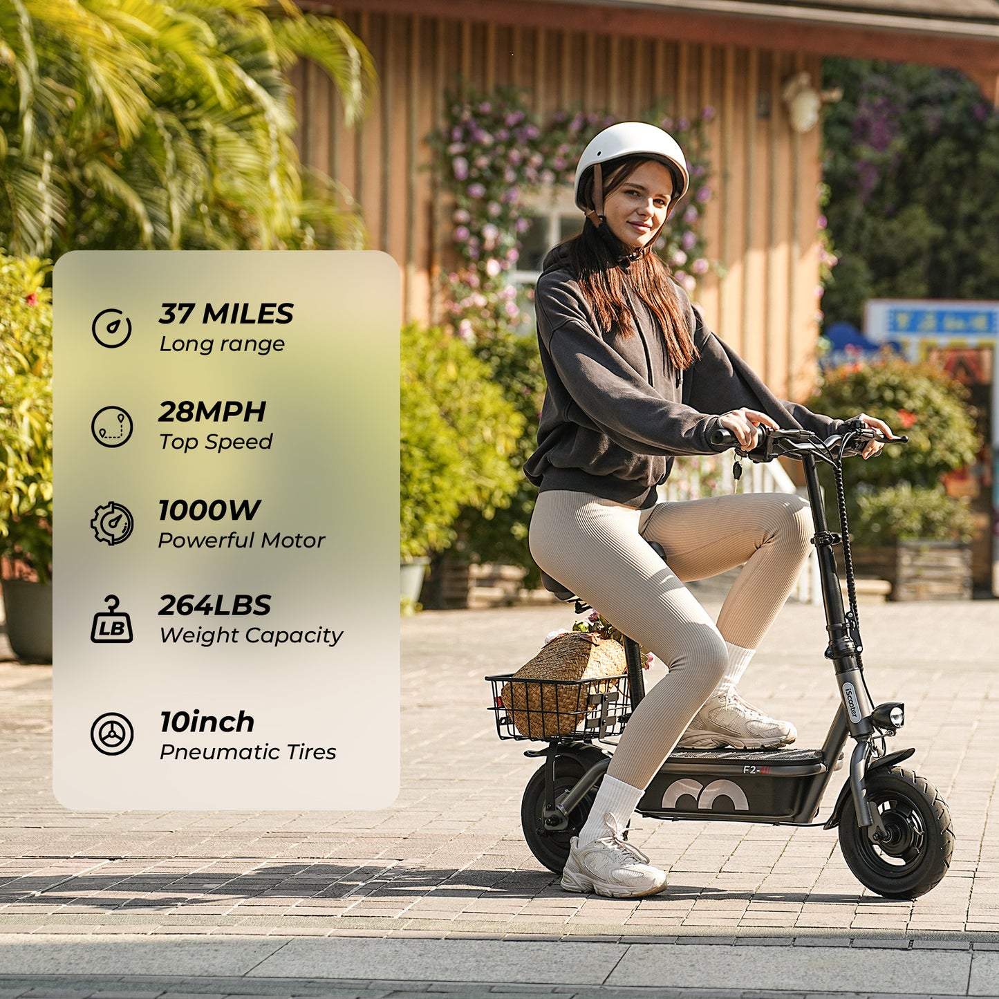 iScooter F3 Electric Scooter 1000W Motor with Seat | Commuter E-Scooters