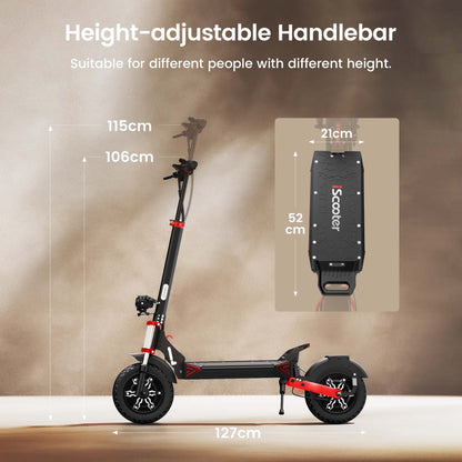 iScooter iX8 E-Scooter 2400w Dual Motor Off Road Electric Scooter