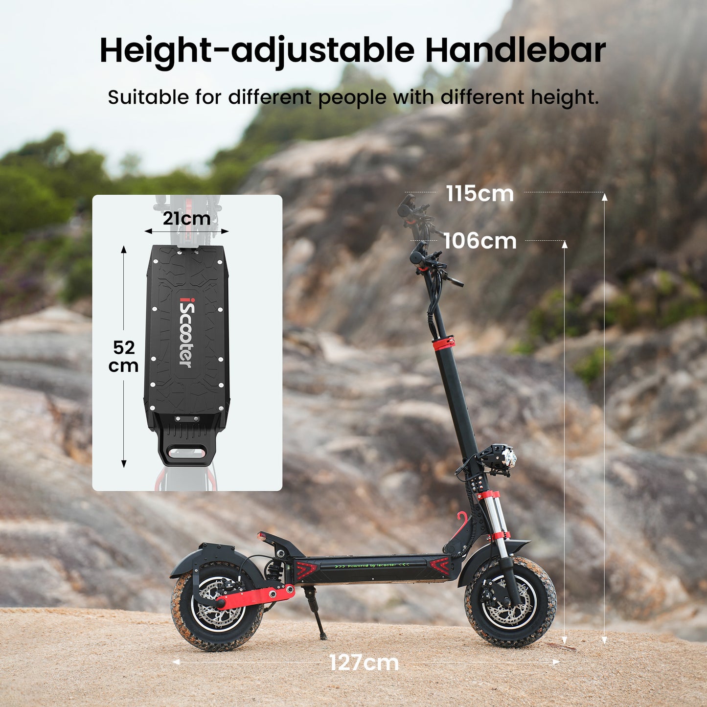iScooter iX8 E-Scooter 2400w Dual Motor Off Road Electric Scooter